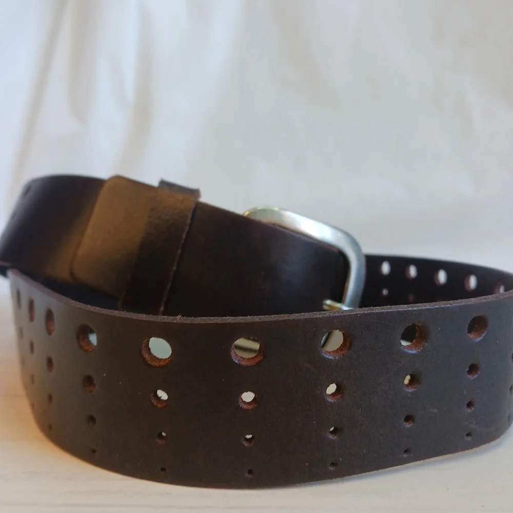 Maurice's Brown Italian Leather Belt Large 34